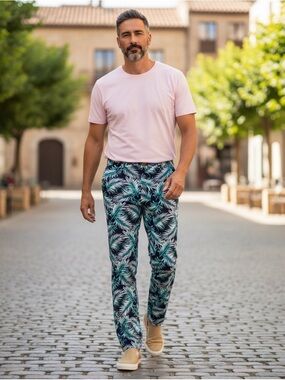 NWT Club Room Classic Palm Leaf Chino Pants 38x30